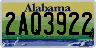 AL license plate 2AQ3922