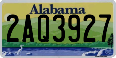 AL license plate 2AQ3927