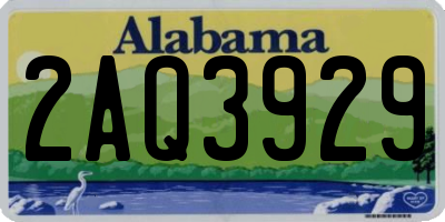 AL license plate 2AQ3929