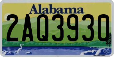 AL license plate 2AQ3930