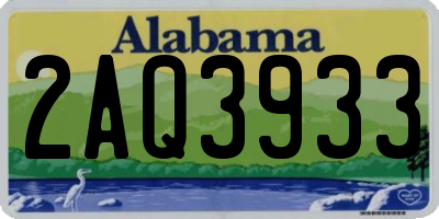 AL license plate 2AQ3933
