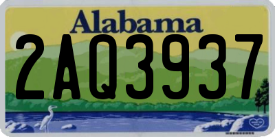 AL license plate 2AQ3937