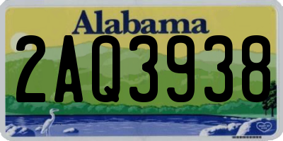 AL license plate 2AQ3938