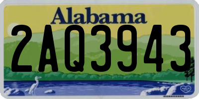 AL license plate 2AQ3943