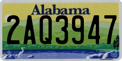 AL license plate 2AQ3947