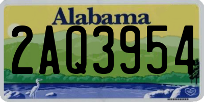 AL license plate 2AQ3954