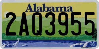 AL license plate 2AQ3955