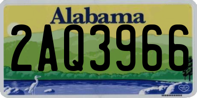 AL license plate 2AQ3966