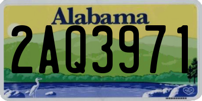 AL license plate 2AQ3971