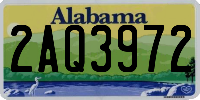 AL license plate 2AQ3972