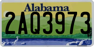 AL license plate 2AQ3973