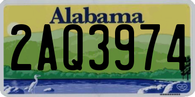 AL license plate 2AQ3974