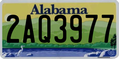 AL license plate 2AQ3977