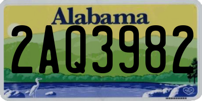 AL license plate 2AQ3982
