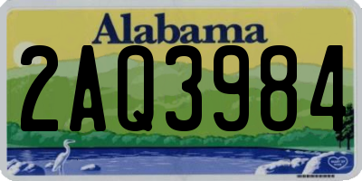 AL license plate 2AQ3984