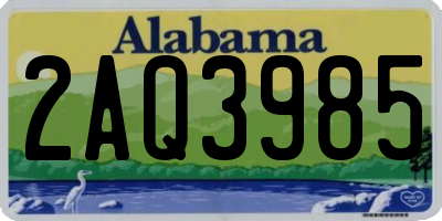 AL license plate 2AQ3985