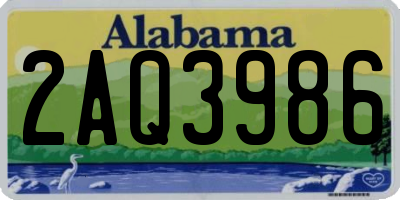 AL license plate 2AQ3986