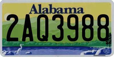 AL license plate 2AQ3988