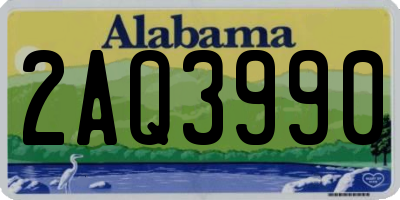 AL license plate 2AQ3990