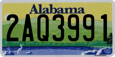 AL license plate 2AQ3991