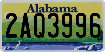 AL license plate 2AQ3996