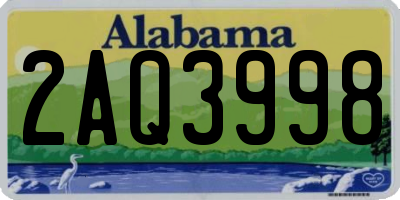 AL license plate 2AQ3998