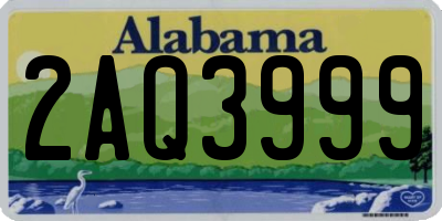 AL license plate 2AQ3999
