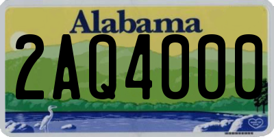 AL license plate 2AQ4000