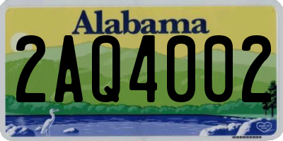 AL license plate 2AQ4002
