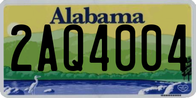 AL license plate 2AQ4004