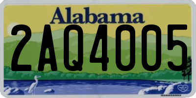 AL license plate 2AQ4005