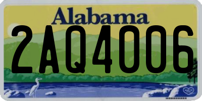 AL license plate 2AQ4006