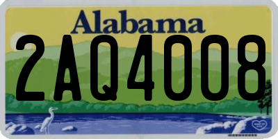 AL license plate 2AQ4008
