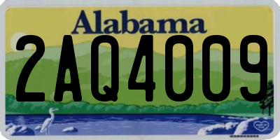 AL license plate 2AQ4009