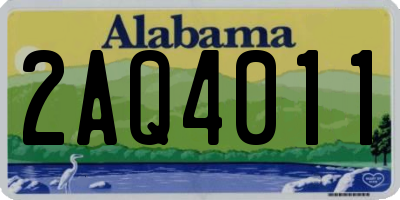 AL license plate 2AQ4011