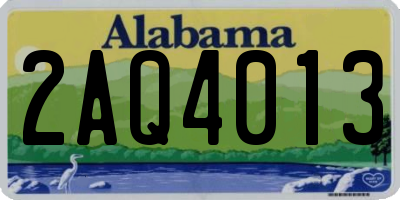 AL license plate 2AQ4013