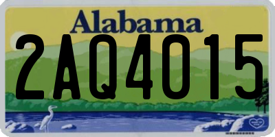 AL license plate 2AQ4015