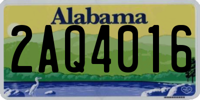 AL license plate 2AQ4016