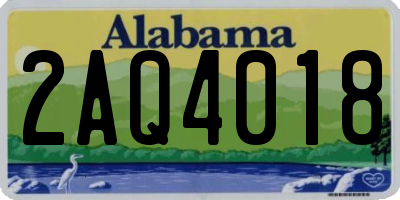 AL license plate 2AQ4018