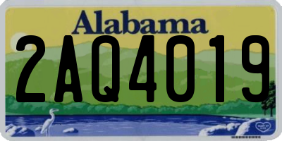 AL license plate 2AQ4019