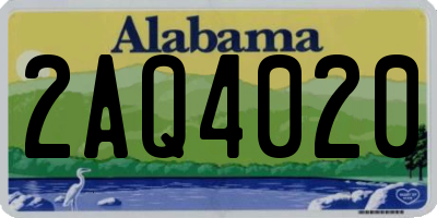 AL license plate 2AQ4020