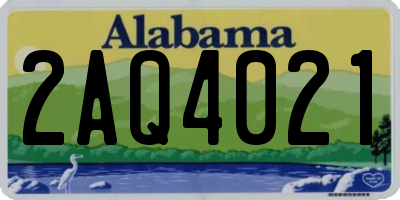 AL license plate 2AQ4021