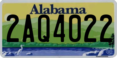 AL license plate 2AQ4022