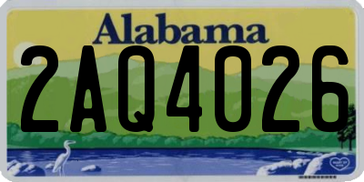 AL license plate 2AQ4026