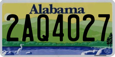 AL license plate 2AQ4027