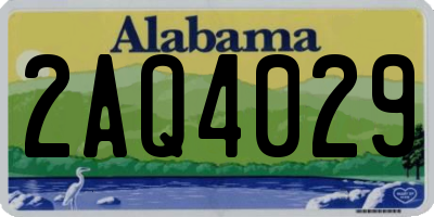 AL license plate 2AQ4029