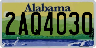 AL license plate 2AQ4030