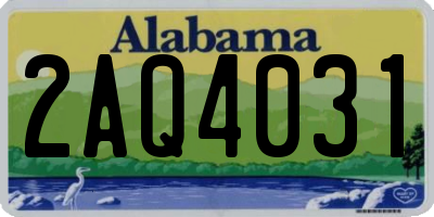 AL license plate 2AQ4031