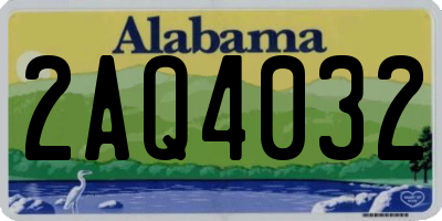 AL license plate 2AQ4032