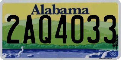 AL license plate 2AQ4033